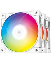 Вентилатори DeepCool - FC120 White, 120 mm, RGB, 3 броя -1